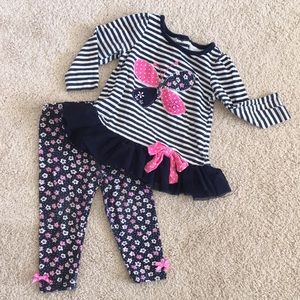 Girls legging and long sleeve set